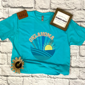 Oklahoma Retro Landscape- Short Sleeve T-Shirt