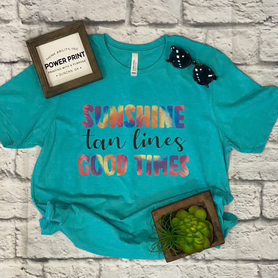 Sunshine, Tan Lines & Good Times- Short Sleeve T-Shirt