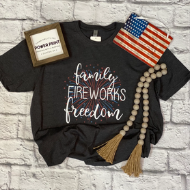 Family Fireworks Freedom - Short Sleeve T-Shirt